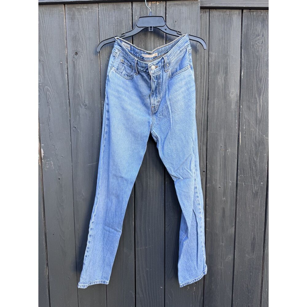 Levi's Premium Loose Straight Jeans Light Wash Denim Size 26